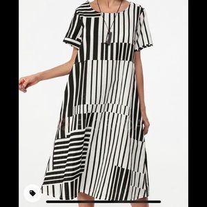Black and white bold print dress